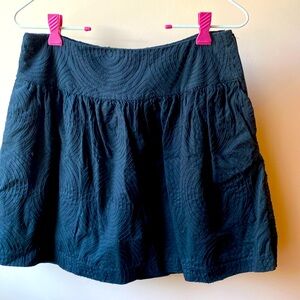 Gap Lined cotton skirt, side zip. black, size 1 (0-2)